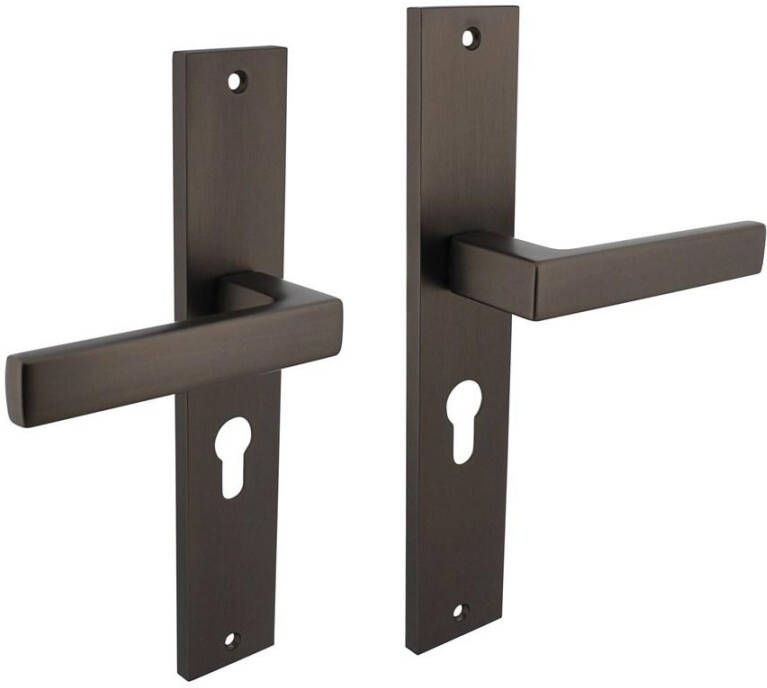 Intersteel Deurkruk Hera op langschild 245x45mm profielcilindergat 55mm antraciet-grijs