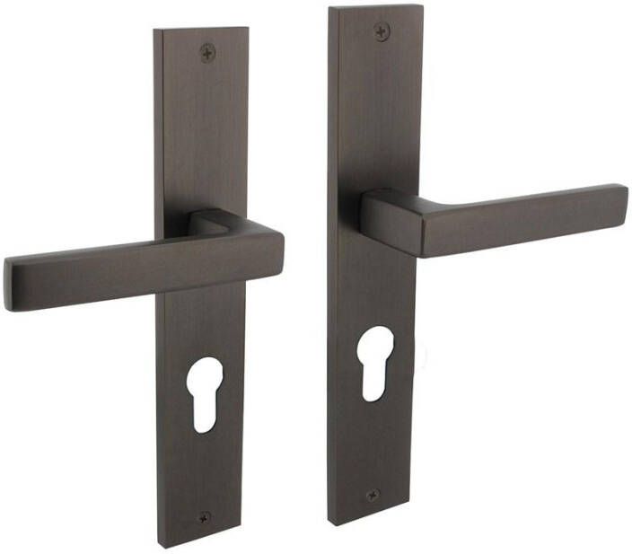 Intersteel Deurkruk Hera op langschild 245x45mm profielcilindergat 72mm antraciet-grijs