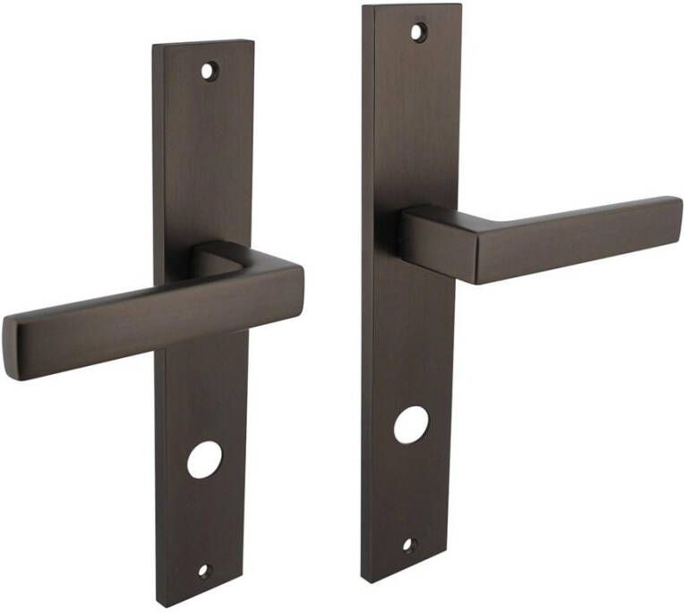 Intersteel Deurkruk Hera op langschild 245x45mm rondcilindergat 78mm antraciet-grijs