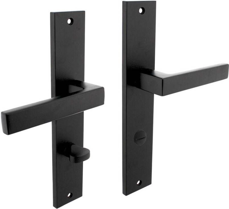 Intersteel Deurkruk Hera op langschild 245x45mm WC78 7mm mat zwart