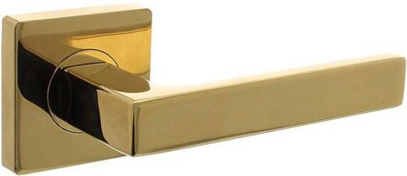 Intersteel Deurkruk Hera op vierkante rozet met nokken 55x55x10mm PVD messingkleur