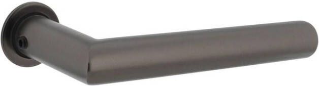 Intersteel Deurkruk Jura met ronde minimalistische rozetten zelfklevend ø30mm rvs antraciet-grijs