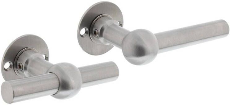 Intersteel Deurkruk L T bol met rozet ø42x2mm rvs
