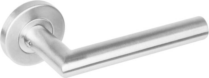 Intersteel Deurkruk Niesen geveerd op rozet ø53x8 mm + 7mm nokken rvs geborsteld