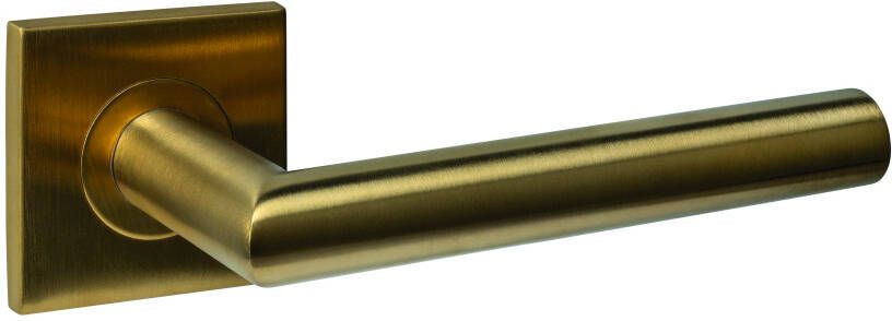 Intersteel Deurkruk Q 04 op rozet verdekt 53x53x6mm PVD messing mat