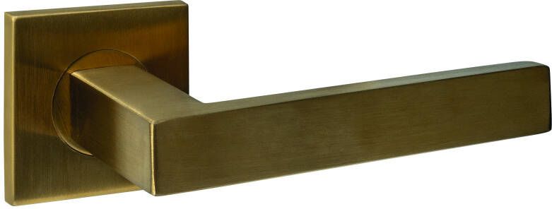 Intersteel Deurkruk Q 05 op rozet verdekt 53x53x6mm PVD messing mat