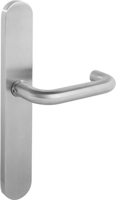 Intersteel Deurkruk Rond ø19mm op XL-schild verdekt 278x40x10 blind dubbelgeveerd RVS