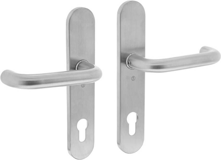 Intersteel Deurkruk Rond ø19mm verdekt profielcilindergat 92mm RVS