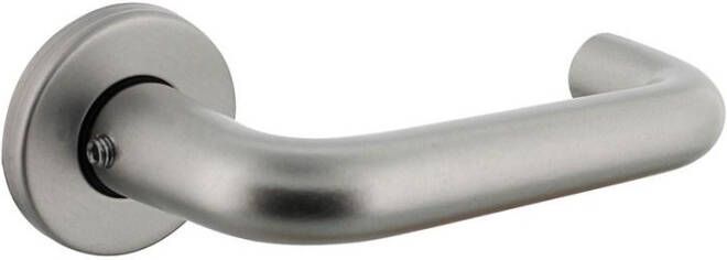 Intersteel Deurkruk Rond en rozet met nok aluminium F1