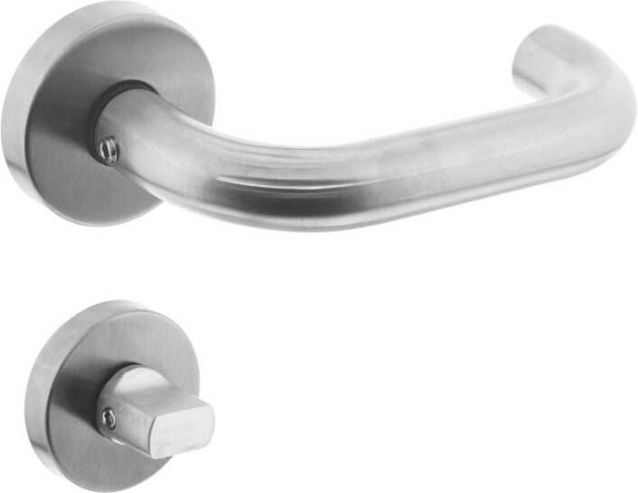 Intersteel Deurkruk Rond met geveerde rozet met WC8mm ATP RVS