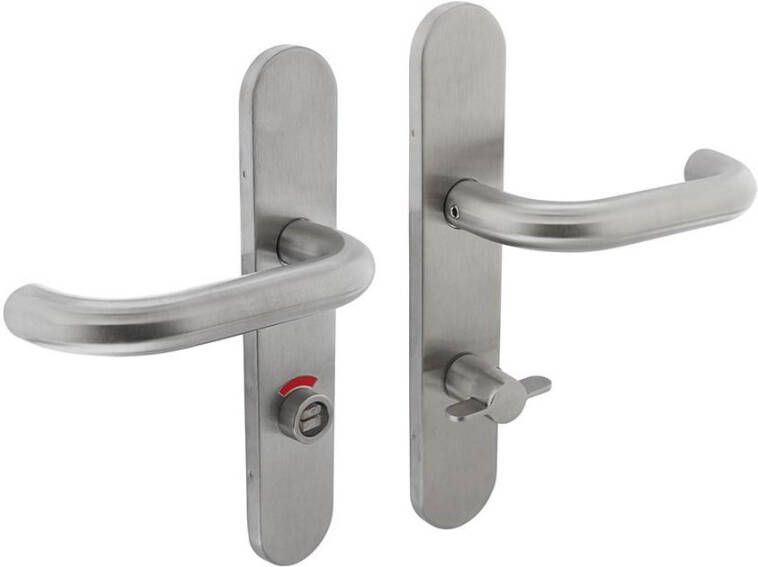Intersteel Deurkruk rond op verdekt schild WC72 8 stiftbediening + nokken 7mm EN1906