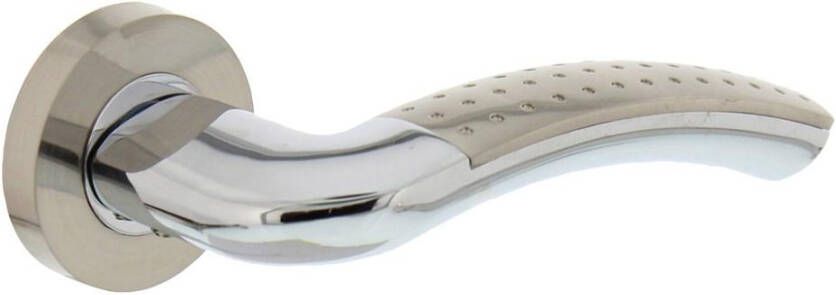 Intersteel Gatdeel rechts 1688 Sharon op rond rozet 7mm nokken chroom nikkel mat