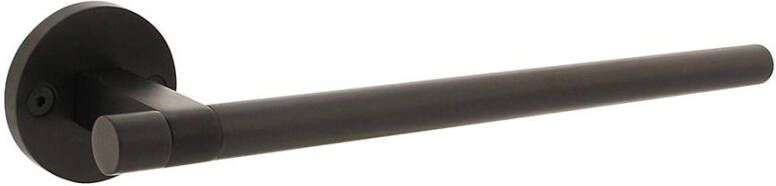 Intersteel Deurkruk Shiraat by Grand & Johnson op rozet éénzijdig verdekt (li) ø55x8mm PVD zwart