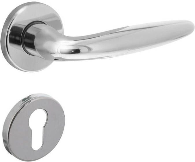 Intersteel Deurkruk Sigaar op rozet verdekt ø49x7mm en cilinderrozetten chroom