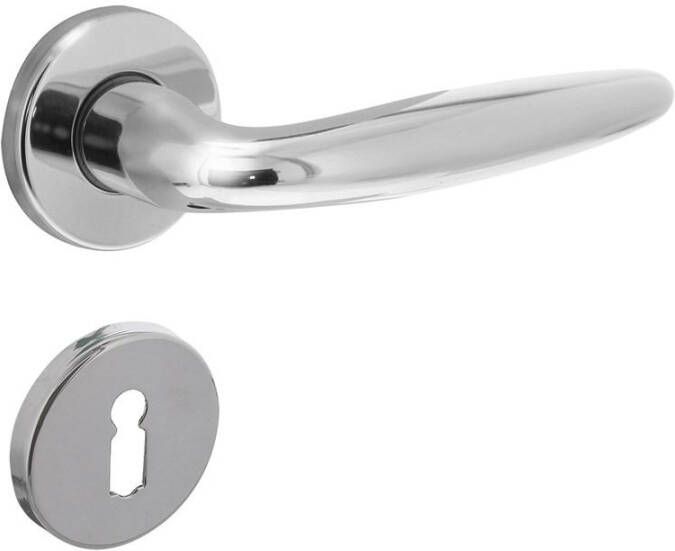 Intersteel Deurkruk Sigaar op rozet verdekt ø49x7mm en sleutelrozetten chroom