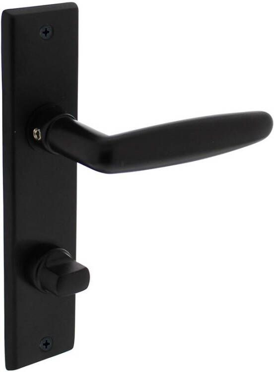 Intersteel Deurkruk Sophie met schild 181x41x7mm WC63 8mm mat zwart