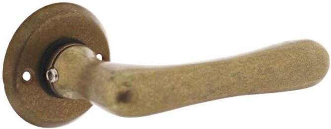 Intersteel Deurkruk Trento met rozet ø50x5mm messing getrommeld