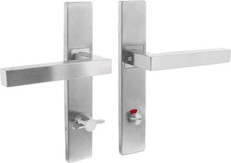 Intersteel Deurkr.Vierkant op rechth. schild WC 72 mm rv