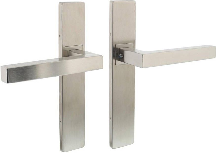 Intersteel Deurkr.Vierkant op rechthoek schild blind rvs