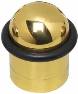 Intersteel Deurstop met ring messing gelakt