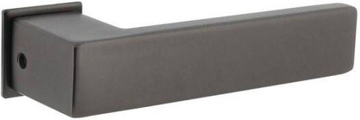 Intersteel Deurkruk Amsterdam met vierkante minimalistische rozetten zelfklevend 30x30mm rvs antraciet-grijs