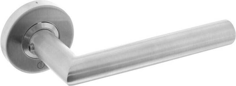 Intersteel Gatdeel Hoek 90°op rozet met ring met veer RVS