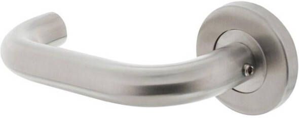 Intersteel Gatdeel links 1271 Rond op rond rozet staal met 7mm nok RVS