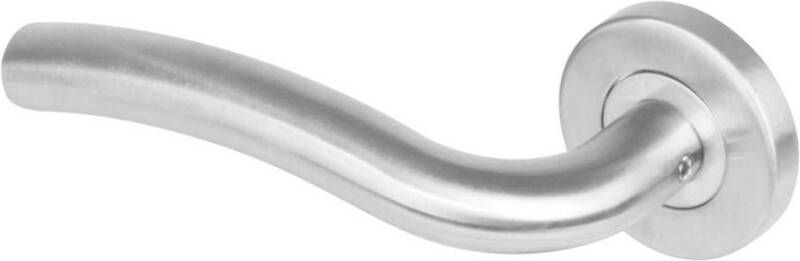 Intersteel Gatdeel links 1275 Lisa op rond rozet staal met 7mm nok RVS