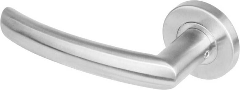 Intersteel Gatdeel links 1278 Blok op rond rozet staal met 7mm nok RVS