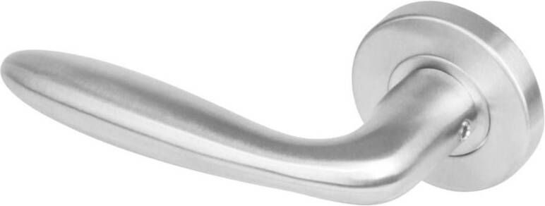 Intersteel Gatdeel links 1281 Jupiter op rond rozet staal met 7mm nok RVS