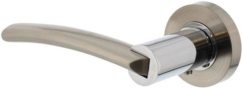 Intersteel Gatdeel links 1697 Sylvia op rond rozet 7mm nokken chroom nikkel mat