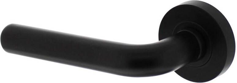 Intersteel Gatdeel links Agatha op ronde rozet 53x8mm met nokken mat zwart