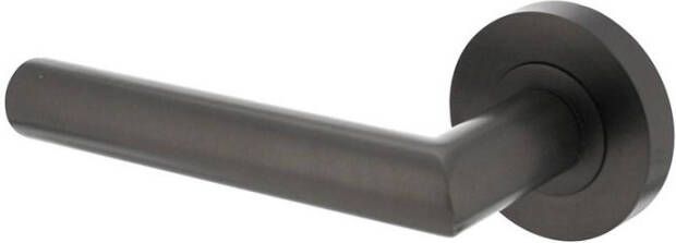 Intersteel Gatdeel links Bastian op ronde rozet met nokken ø52x10mm antraciet-grijs