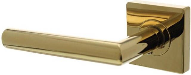 Intersteel Gatdeel links Bastian op vierkante rozet met nokken 55x55x10mm PVD messingkleur