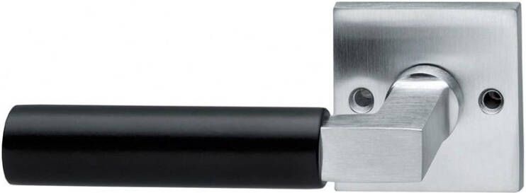 Intersteel Gatdeel links Bau-stil rozet vierkant chroom mat mat zwart