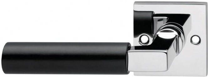 Intersteel Gatdeel links Bau-stil rozet vierkant chroom mat zwart