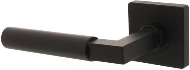 Intersteel Gatdeel links Baustil op vierkante rozet met nokken 55x55x10mm zwart