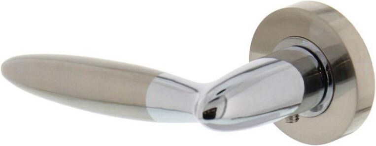 Intersteel Gatdeel links Elen op rond rozet 7mm nokken chroom nikkel mat