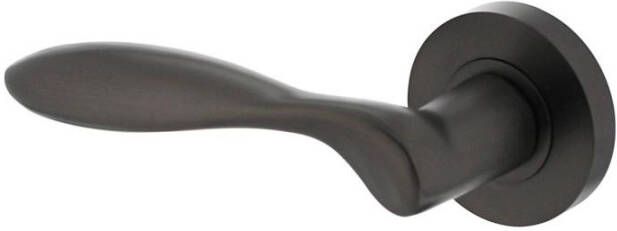 Intersteel Gatdeel links George op ronde rozet met nokken ø52x10mm antraciet-grijs