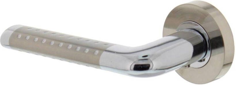 Intersteel Gatdeel links Marion op rond rozet 7mm nokken chroom nikkel mat