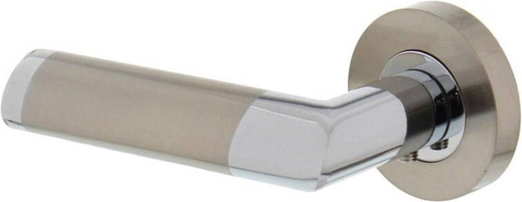 Intersteel Gatdeel links Nicol op rond rozet 7mm nokken chroom nikkel mat