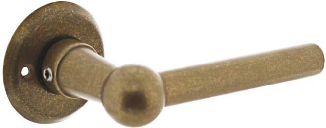 Intersteel Gatdeel L L bol met rozet ø50x5mm messing getrommeld