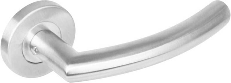 Intersteel Gatdeel rechts 1277 half rond 90°op rond rozet staal met 7mm nok RVS