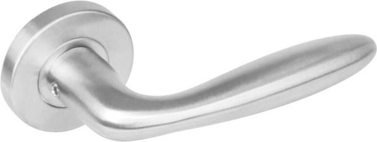 Intersteel Gatdeel rechts 1281 Jupiter op rond rozet staal met 7mm nok RVS