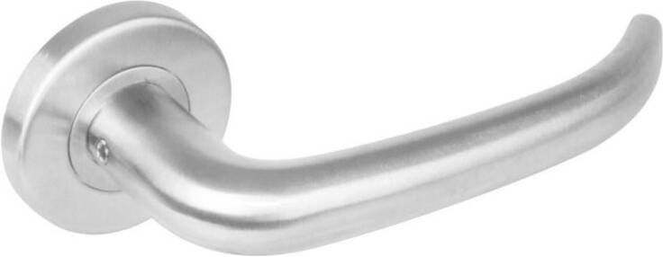 Intersteel Gatdeel rechts 1282 sabel op rond rozet staal met 7mm nok RVS