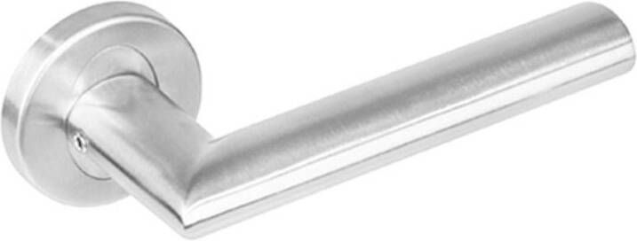 Intersteel Gatdeel rechts 1283 Girona op rond rozet staal met 7mm nok RVS