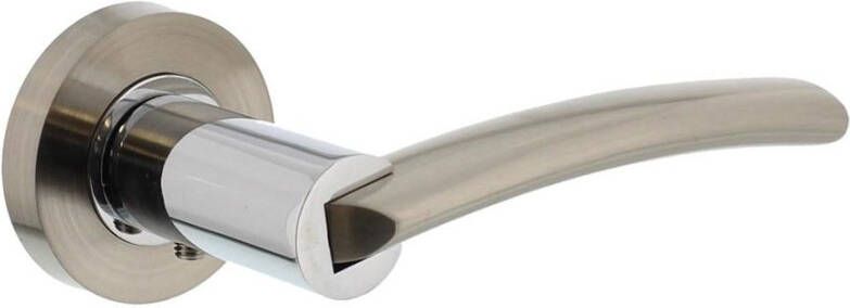 Intersteel Gatdeel rechts 1697 Sylvia op rond rozet 7mm nokken chroom nikkel mat