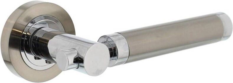 Intersteel Gatdeel rechts 1698 Birgit op rond rozet 7mm nokken chroom nikkel mat