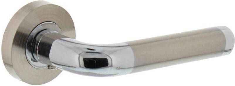 Intersteel Gatdeel rechts Agatha op rond rozet 7mm nokken chroom nikkel mat