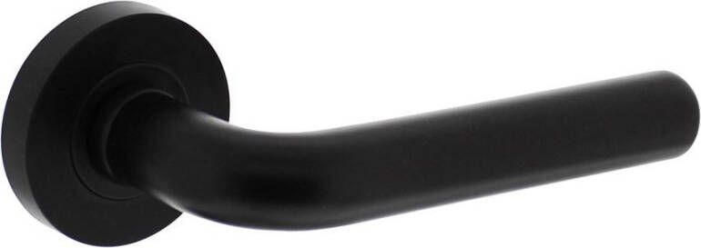 Intersteel Gatdeel rechts Agatha op ronde rozet 53x8mm met nokken mat zwart